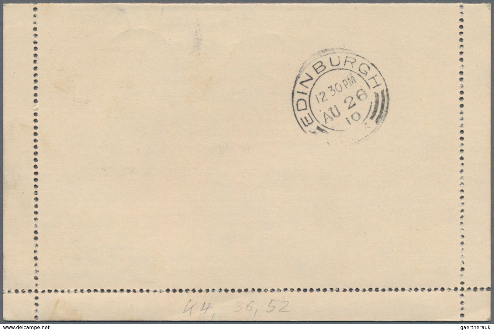 Island - Ganzsachen: 1907 Complete Postal Stationery Letter Card 10a. Rose Used From Akureyri To Lah - Postal Stationery