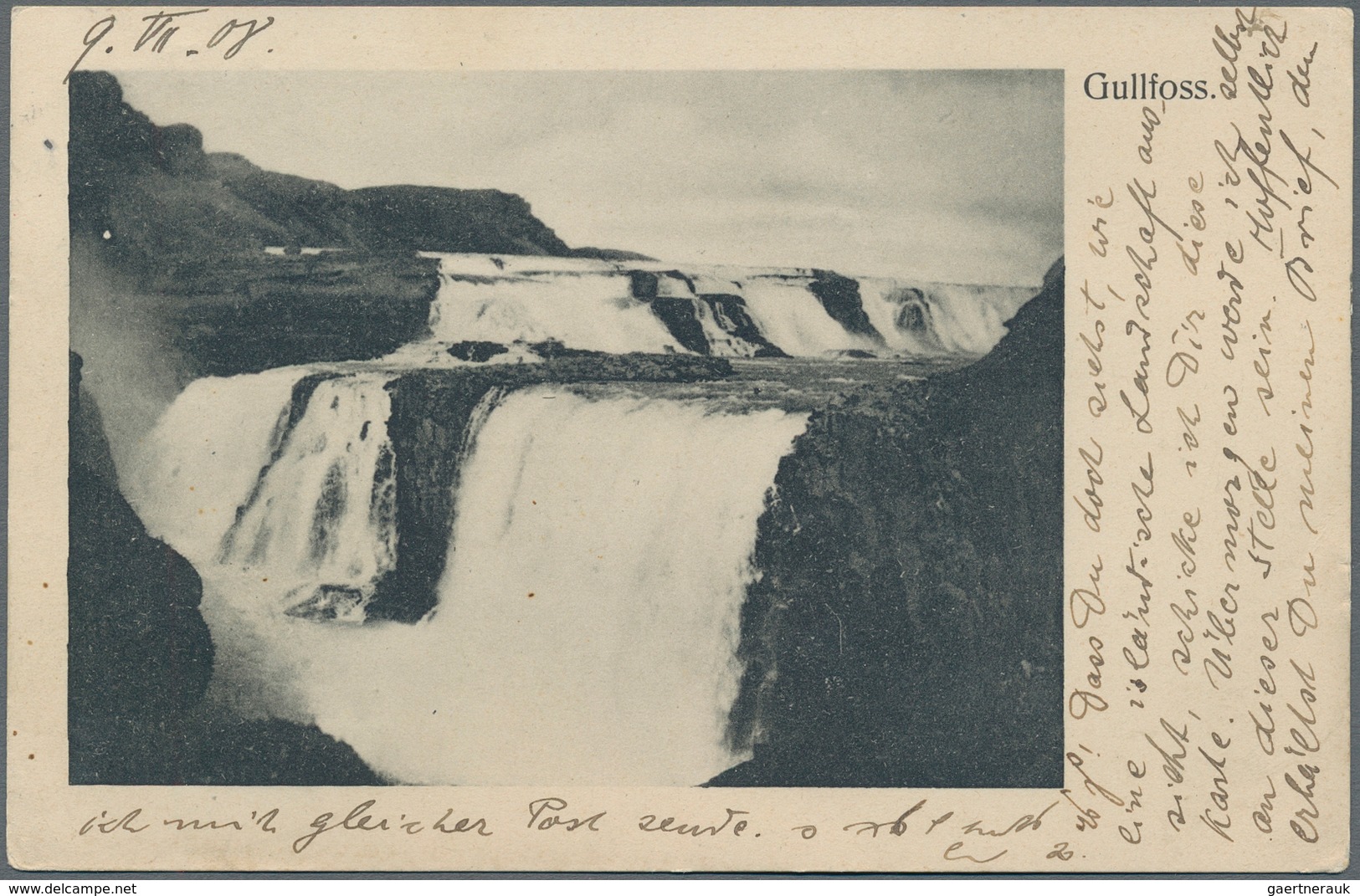 Island - Ganzsachen: 1908, Two Picture Postcards Sent From Reykjavik To Munich, Germany, With 'Gullf - Postal Stationery