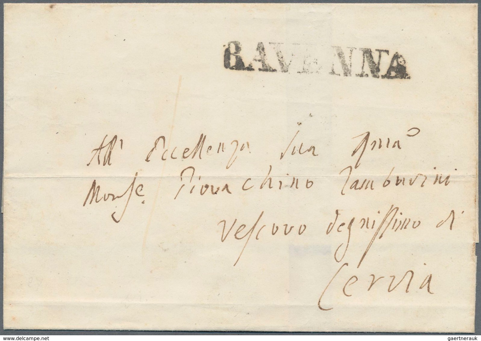 Italien - Altitalienische Staaten: Kirchenstaat: 1852, 1 Baj Black Auf Bluish Green Backside On Fold - Kerkelijke Staten