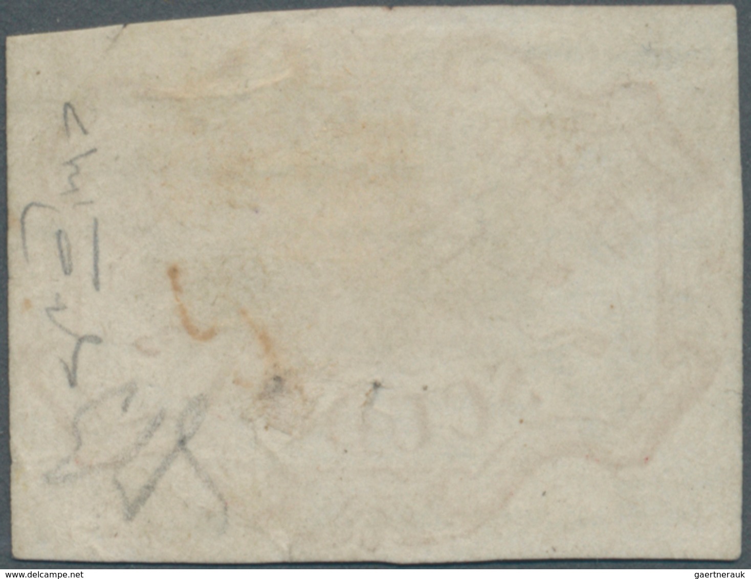 Italien - Altitalienische Staaten: Kirchenstaat: 1852, 1sc. Rose Carmine, Cut Into To Close Margins, - Papal States