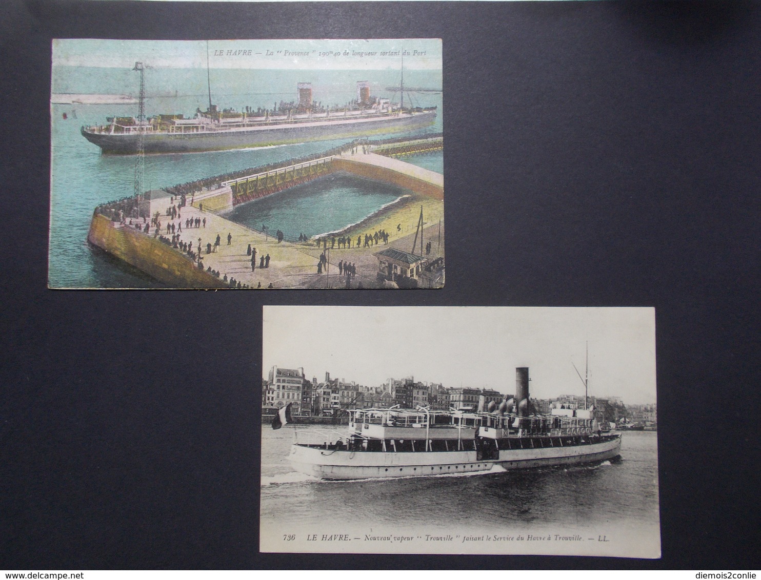 Lot 2 Cartes Postales Bateaux Divers LE HAVRE (2779) - Autres & Non Classés