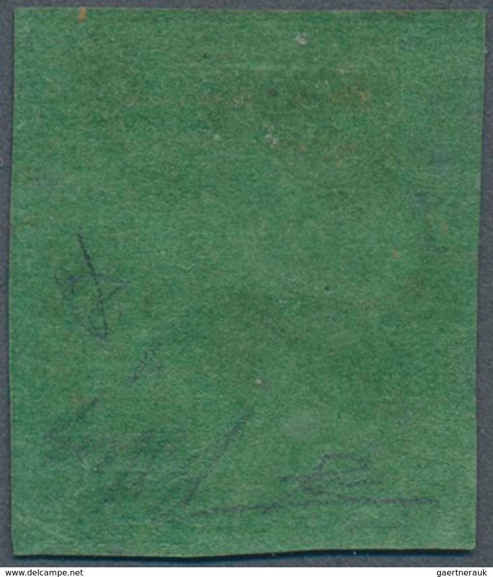 Italien - Altitalienische Staaten: Modena: 1852, 5c. Black On Green "without Point", Fresh Colour An - Modena