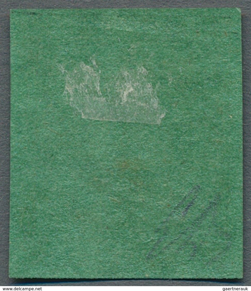 Italien - Altitalienische Staaten: Modena: 1852, "5 C. Black On Green Without Dot", Very Color-fresh - Modena
