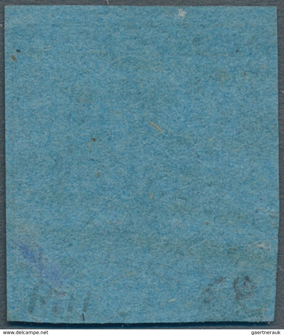 Italien - Altitalienische Staaten: Modena: 1852. 40 C. Black On Sky Blue ("celeste") Paper, Fair Mar - Modena