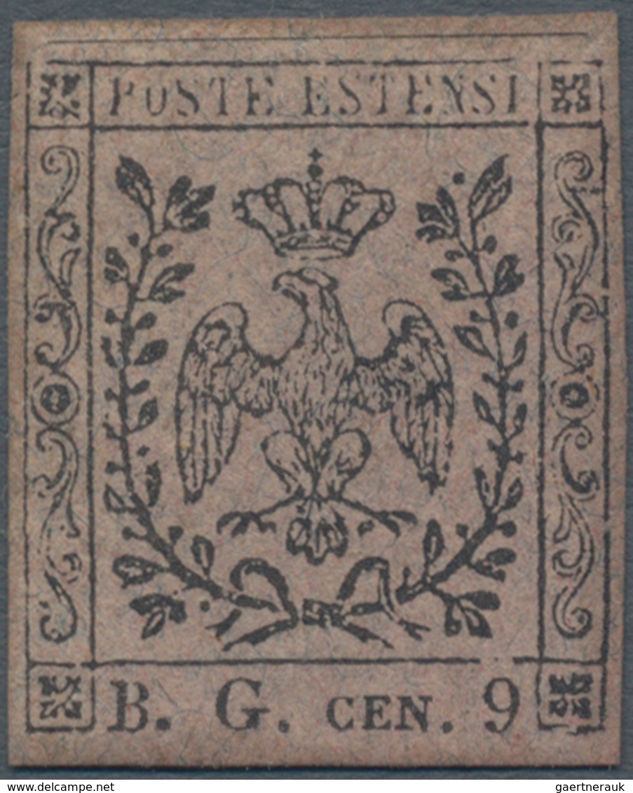 Italien - Altitalienische Staaten: Modena - Zeitungsstempelmarken: 1853. Postage Dues For Newspapers - Modena