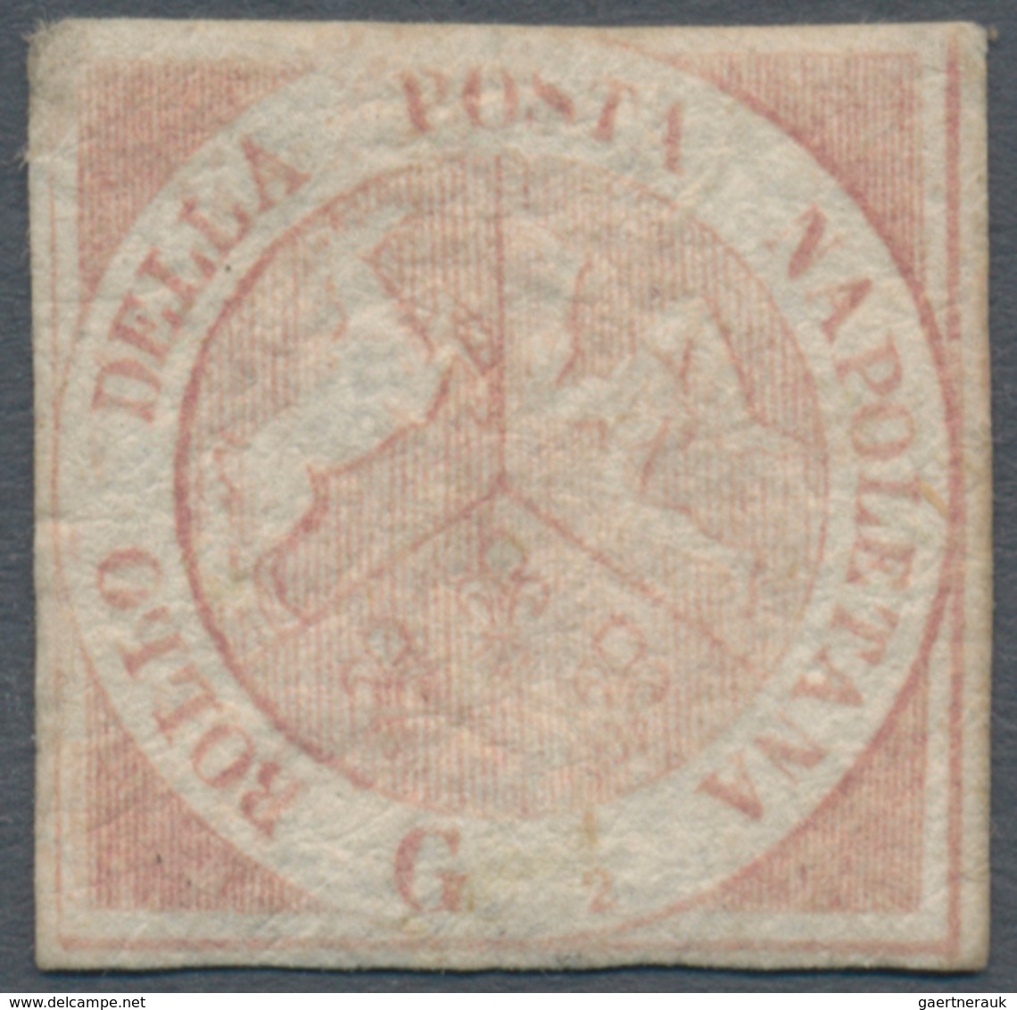 Italien - Altitalienische Staaten: Neapel: 1858, 1/2 Grana, First Plate, Light Pink, Mint With Origi - Naples
