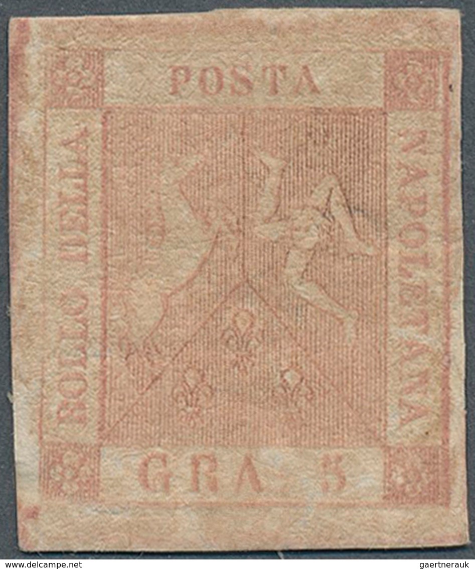 Italien - Altitalienische Staaten: Neapel: 1858, Coat Of Arms 5 Gr. Brownish-rose Mint LH, Very Fine - Napels