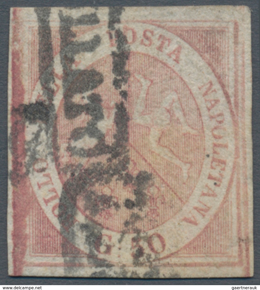 Italien - Altitalienische Staaten: Neapel: 1858, 50 Grana Brownish Pink, Used, With Certificate Luig - Napels