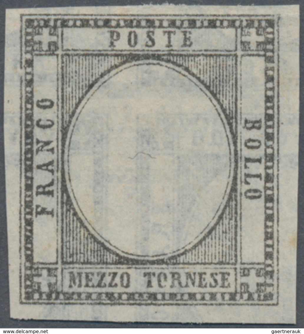 Italien - Altitalienische Staaten: Neapel: 1861. 1/2 Tornese Black (instead Of Green), Without Embos - Naples