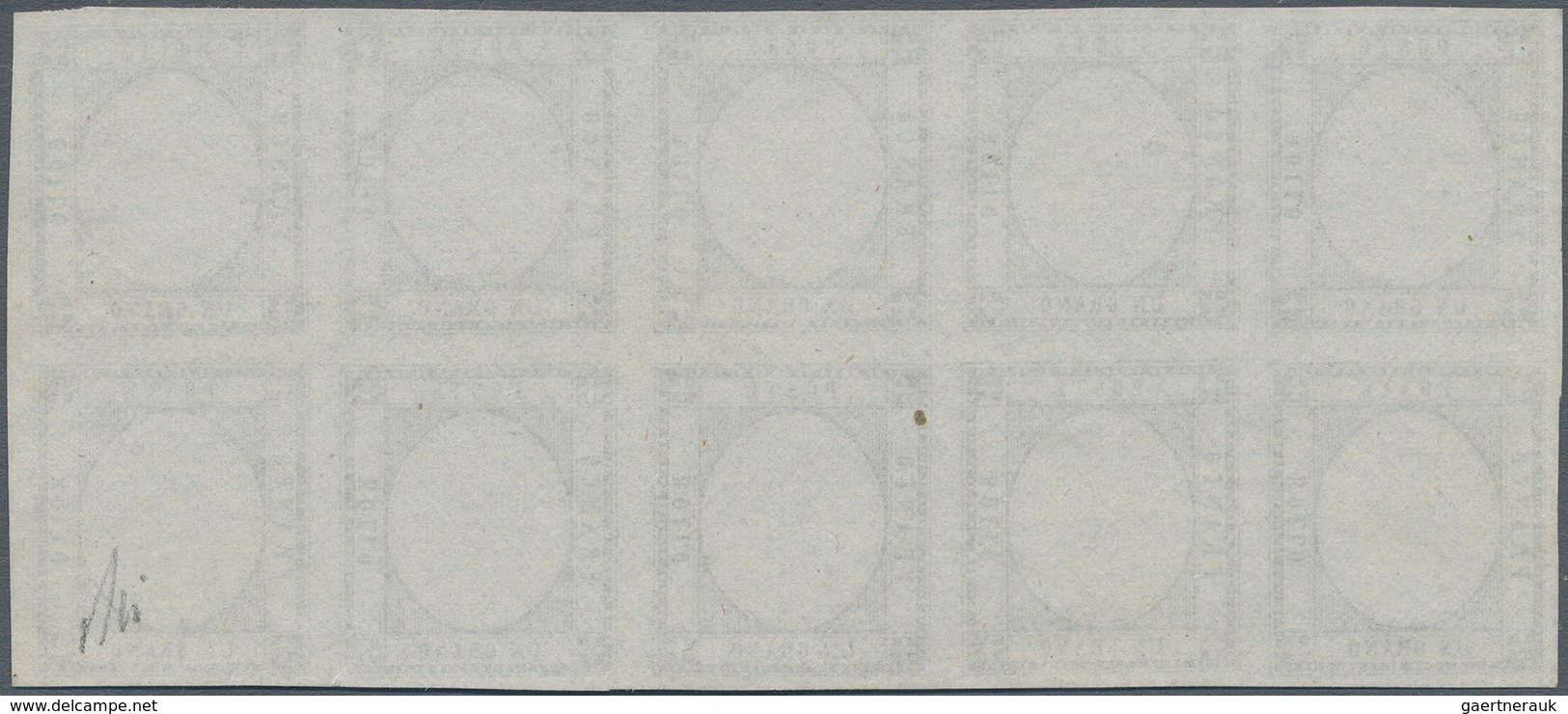 Italien - Altitalienische Staaten: Neapel: 1861. 1 Grano Nero, Proofs Without Embossed Center In The - Naples