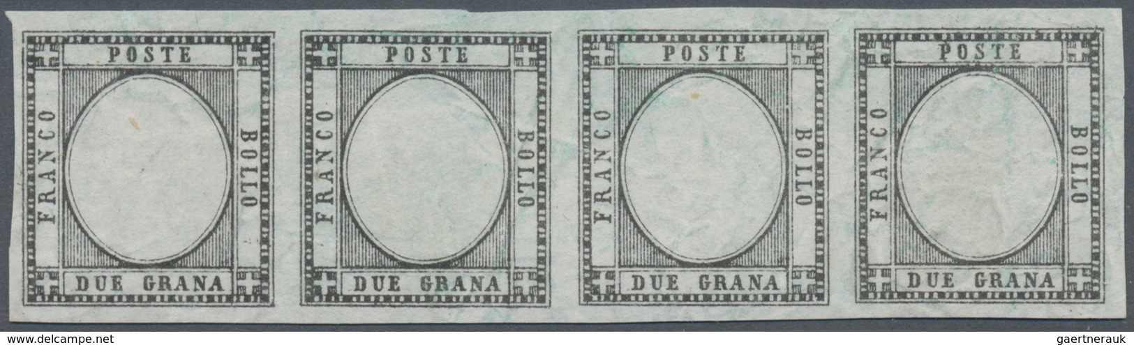 Italien - Altitalienische Staaten: Neapel: 1861. 2 Grana Black Instead Of Light Blue, Proof Without - Napels