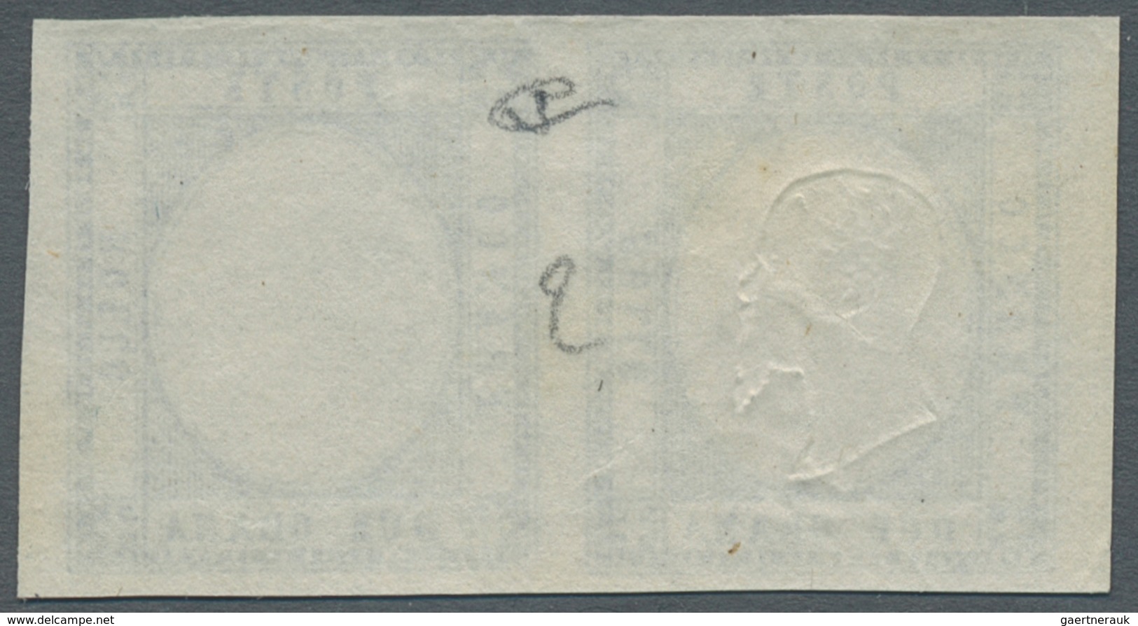 Italien - Altitalienische Staaten: Neapel: 1861, 2 Grana Azzurro Chiaro, 2gr. Bright Blue Horizontal - Naples