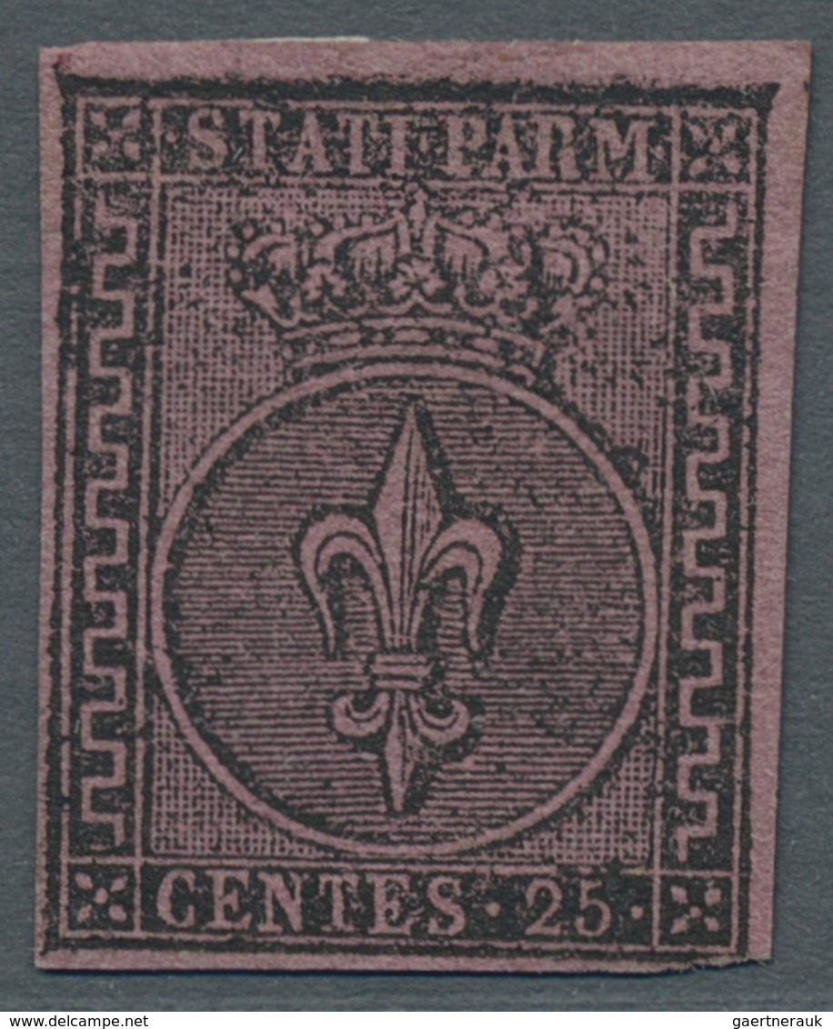 Italien - Altitalienische Staaten: Parma: 1852, 25 Centesimi Violetto, 25c. Violet Unused Without Gu - Parma