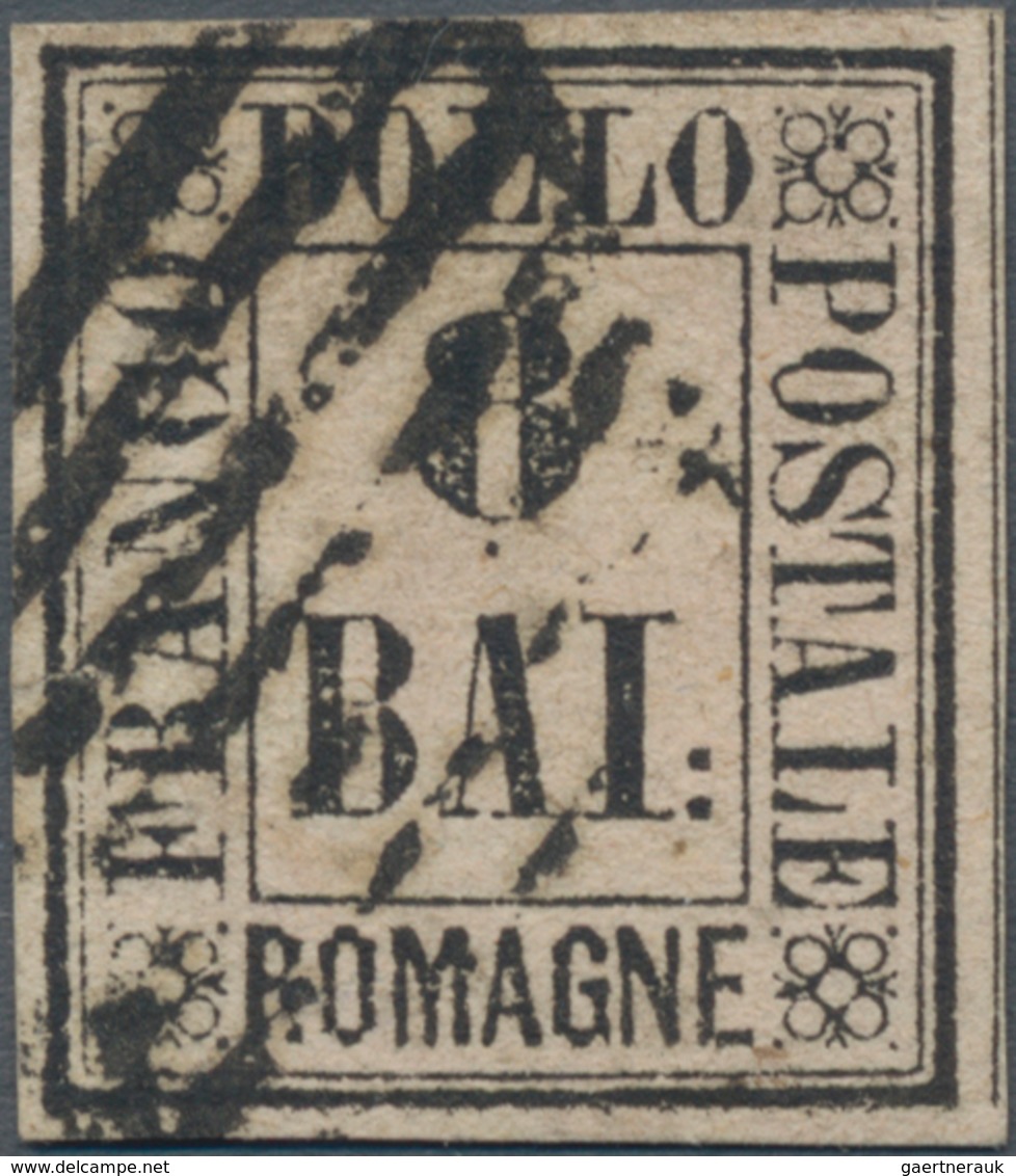 Italien - Altitalienische Staaten: Romagna: 1859, 8 Baj. Cancelled, Well Margined, Certificate A. Di - Romagna