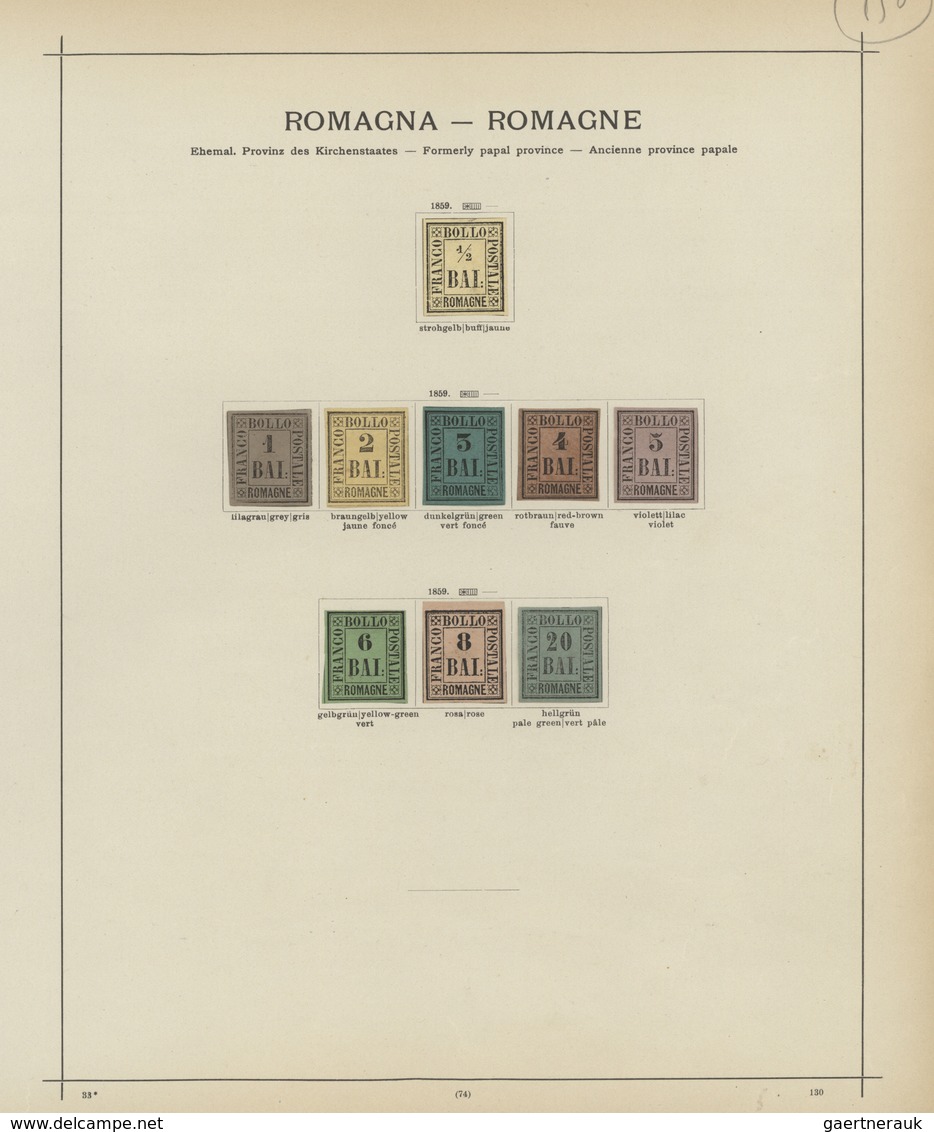 Italien - Altitalienische Staaten: Romagna: 1859, Complete Mint Set Of Nine Values, Most No Gum, Fin - Romagna