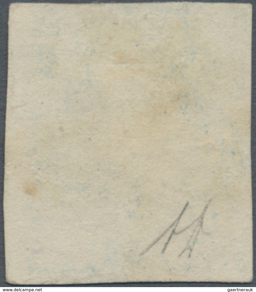 Italien - Altitalienische Staaten: Sardinien: 1852. 20 C Blue, Good Margins All Around, Canncelled B - Sardinien