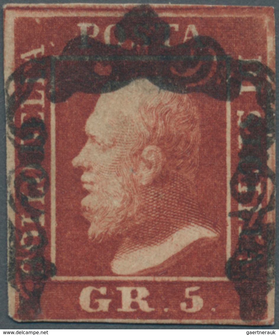 Italien - Altitalienische Staaten: Sizilien: 1859, 5gr. Reddish Brown, Fresh Colour, Neatly Cancelle - Sicilië