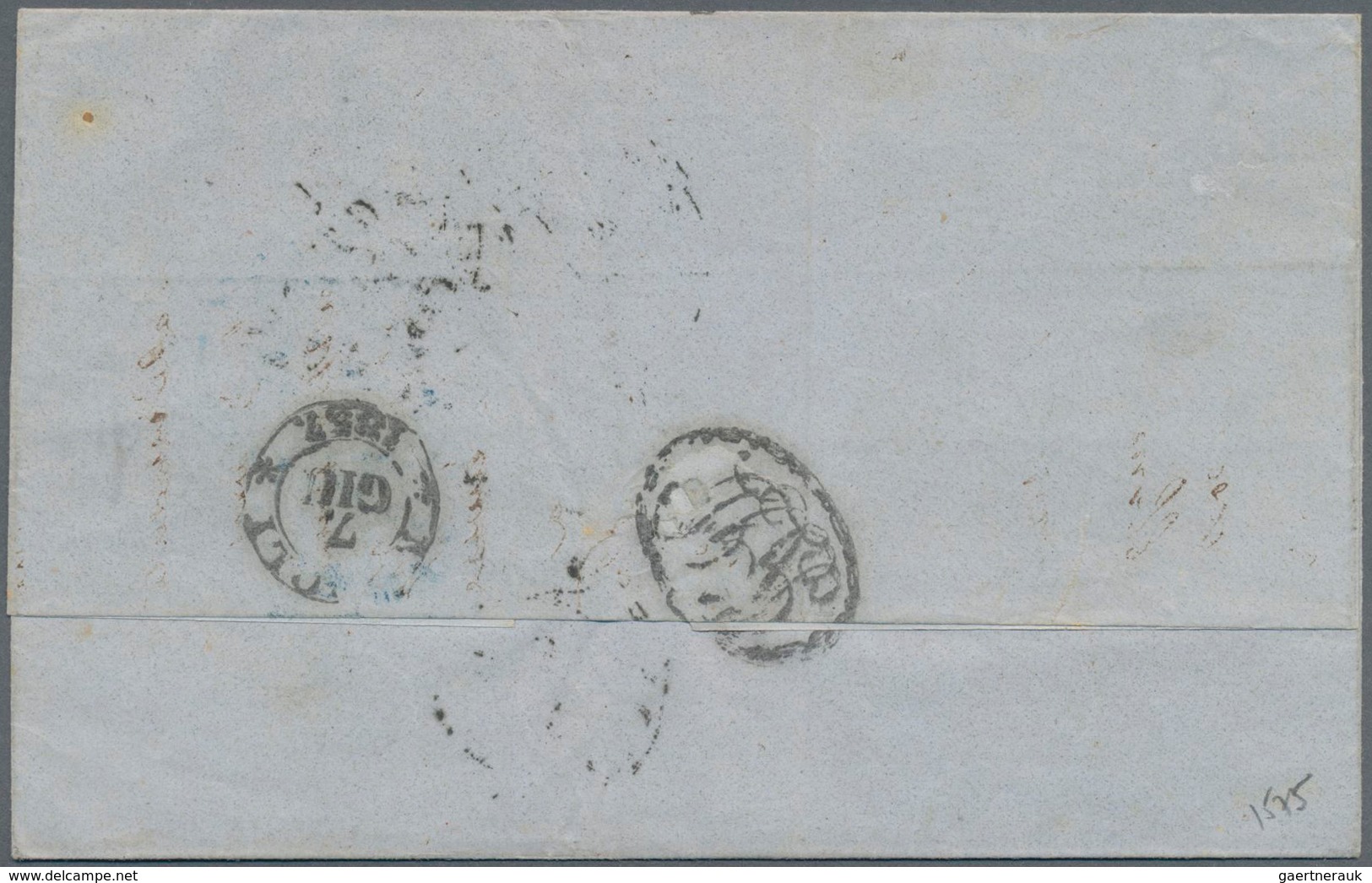 Italien - Altitalienische Staaten: Toscana: 1851, 1 Cr Brown-carmine And 4 Cr Green Mixed Franking O - Tuscany