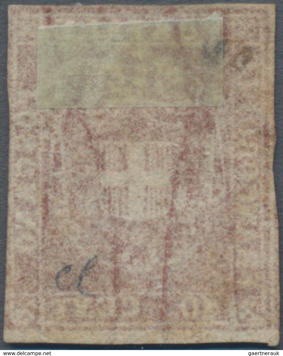 Italien - Altitalienische Staaten: Toscana: 1860, 40 Cent. Carmine Unused Without Gum, Three Sides F - Tuscany