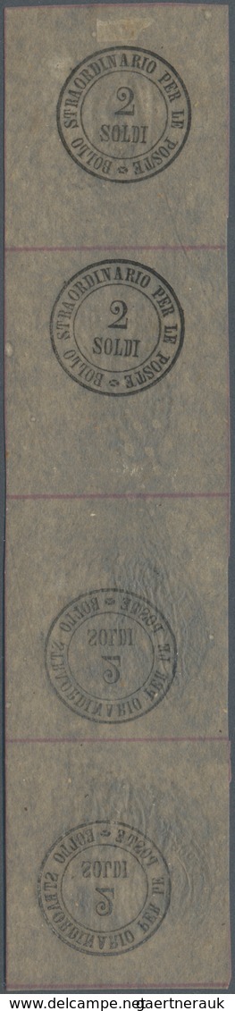 Italien - Altitalienische Staaten: Toscana - Zeitungsstempel: Newspaper Tax Stamp, 1854, 2 Soldi, Wi - Tuscany