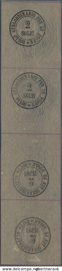 Italien - Altitalienische Staaten: Toscana - Zeitungsstempel: Newspaper Tax Stamp, 1854, 2 Soldi, Wi - Tuscany