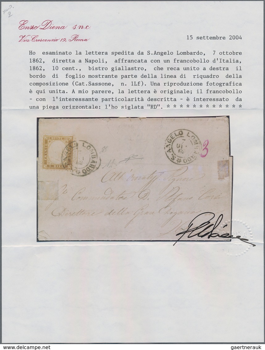 Italien: 1862, Viktor Emanuel 10 C Brown-yellow (bistro Giallastro) On Cover Sent From "ST.ANGELO LO - Mint/hinged