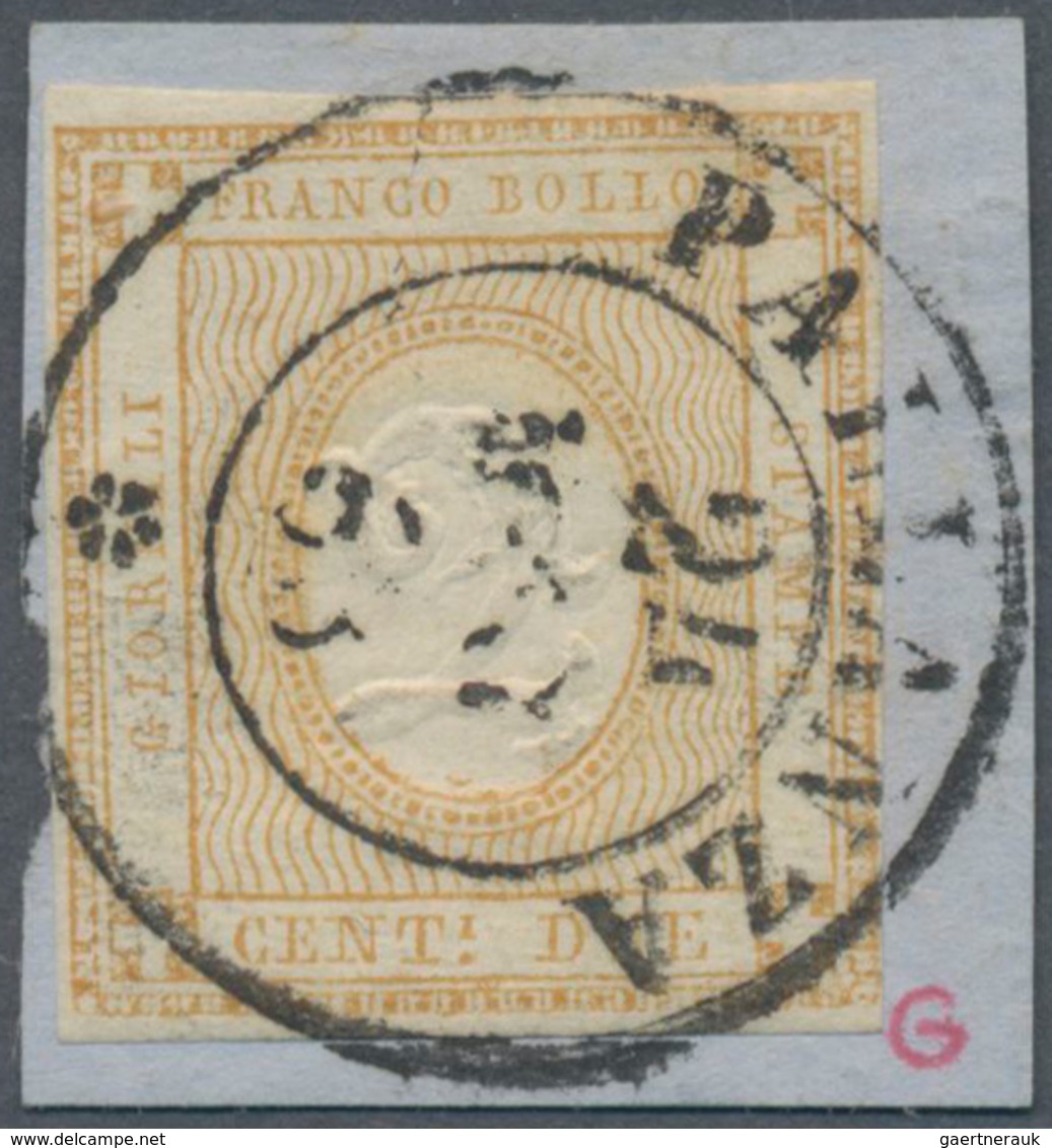 Italien: 1862 Two Colour Shades Of 2c. Used, One In Brownish Yellow Tied By Pallenza Cds To Small Pi - Mint/hinged