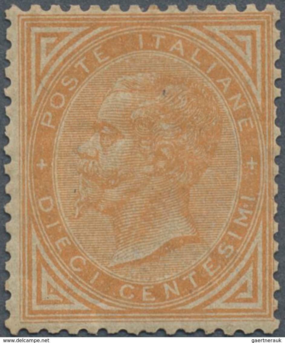 Italien: 1866, 10c. Yellow-orange, Turin Printing, Fresh Colour, Good Centering, Normally Perforated - Mint/hinged