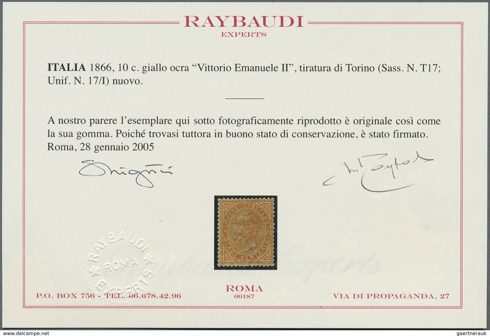 Italien: 1866, 10c. Yellow-orange, Turin Printing, Fresh Colour, Good Centering, Normally Perforated - Ongebruikt