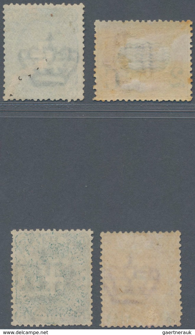 Italien: 1878-1891, Four Unused Stamps, With 1878 2c On 0.20l. Mint, 1889 5c Unused W/o Gum, 1890 20 - Mint/hinged