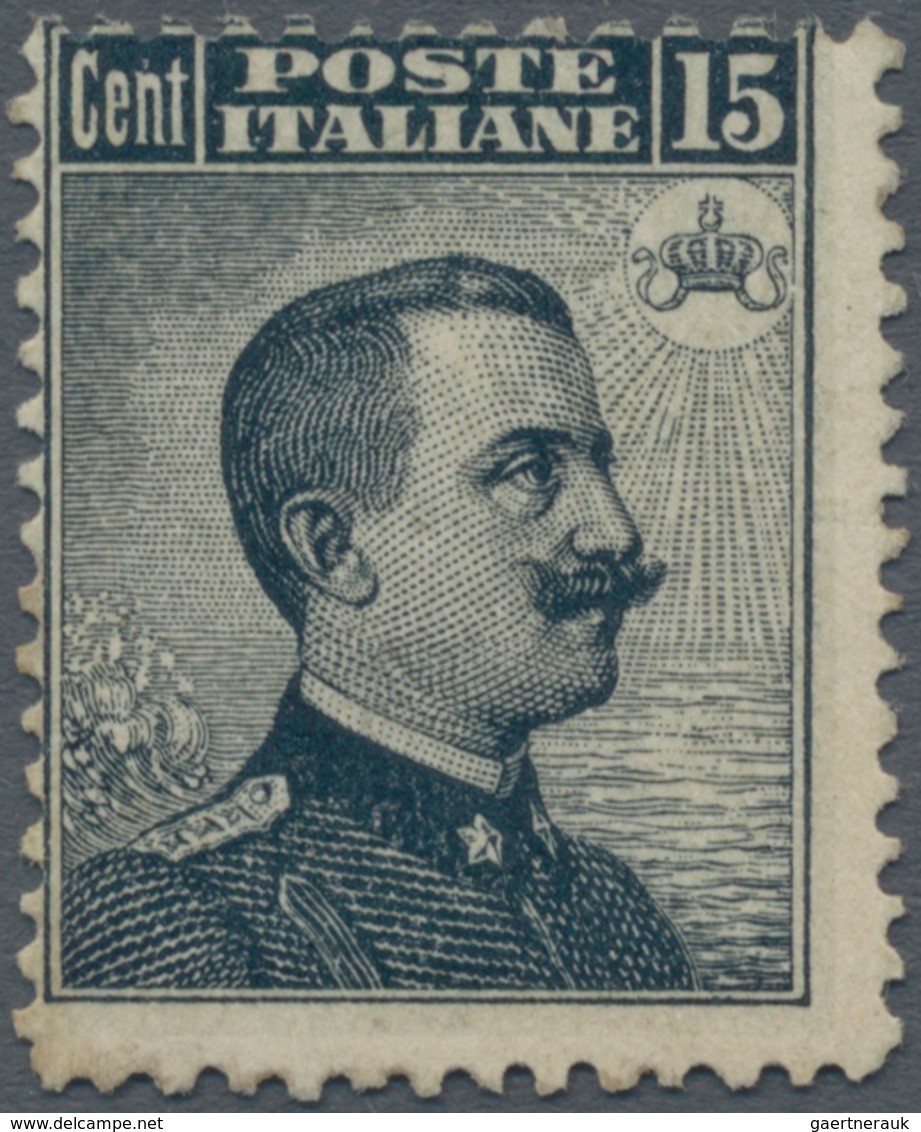 Italien: 1909. 15c Viktor Emanuel III Black-slate. Mint, NH. Signed Bolaffi And Diena. Photo Certifi - Mint/hinged