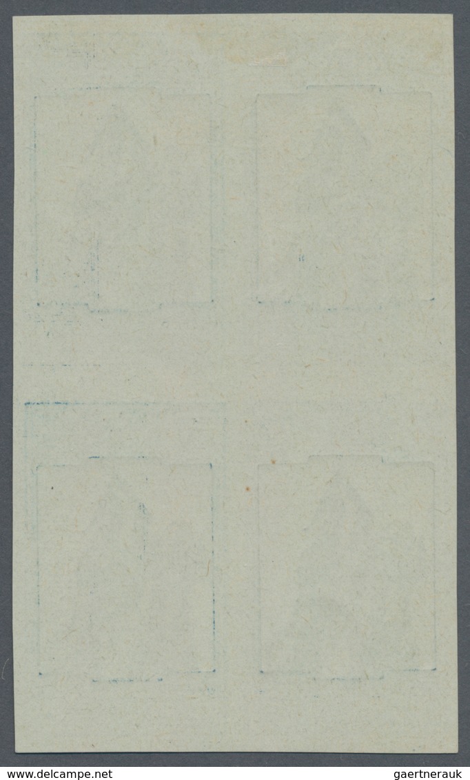 Italien: 1928, 1.25 Light-blue/gray-black In Block Of Four, Imperforated, Mint Never Hinged - Mint/hinged