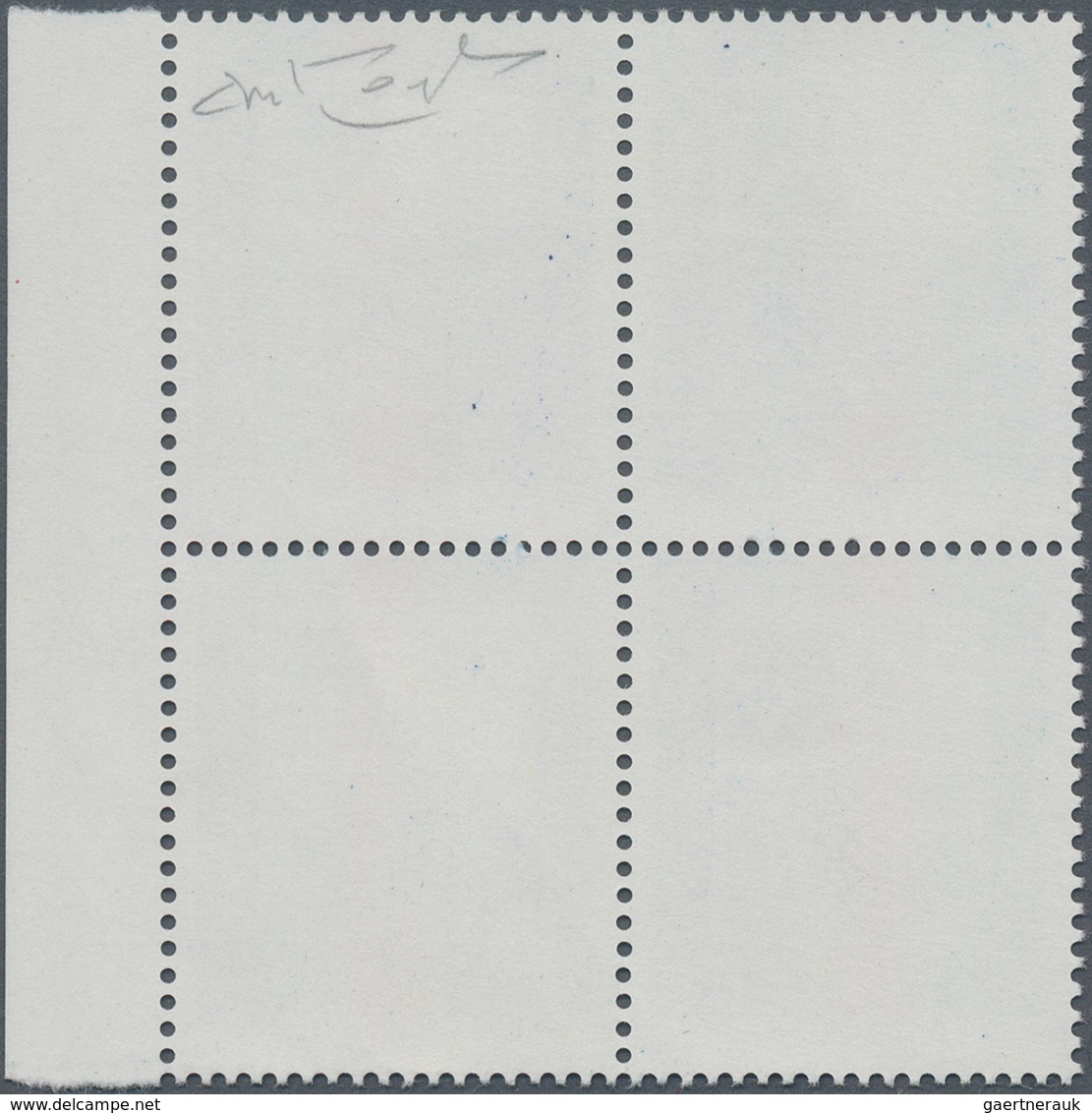Italien: 1979, "Alti Valori" 3000l. Without Impression Of Head, Right Marginal Block Of Four, Unmoun - Mint/hinged