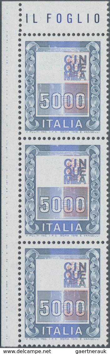 Italien: 1978, 5000 L Multiple Colour Without Green Printing, I.e. Without The Effigy, And With The - Mint/hinged