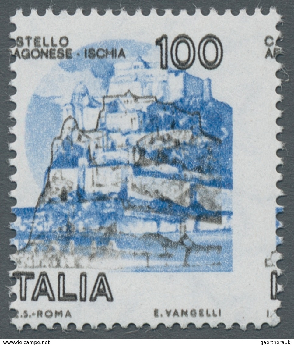 Italien: 1980, "100 L. Aragonese Castle In Blue (different Colors) - So-called Castello Azzurro", Th - Mint/hinged