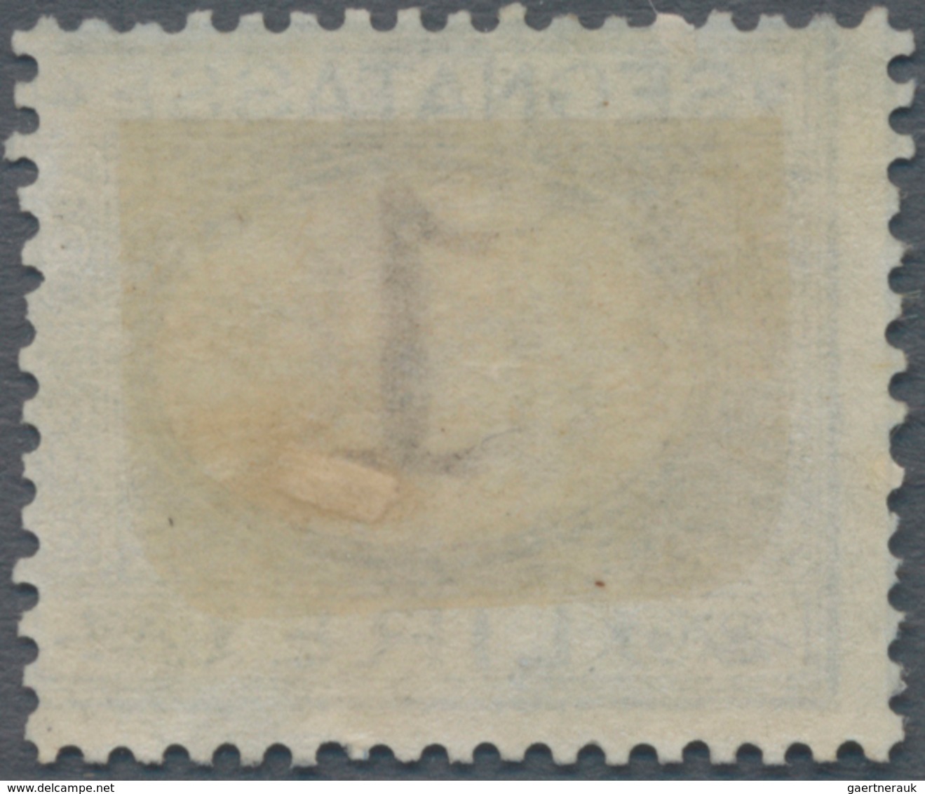 Italien - Portomarken: 1870, 1 L Blue/brown Unused With Orignal Gum, Cert. Dr. Avi (Sass. 6.500.-) ÷ - Postage Due