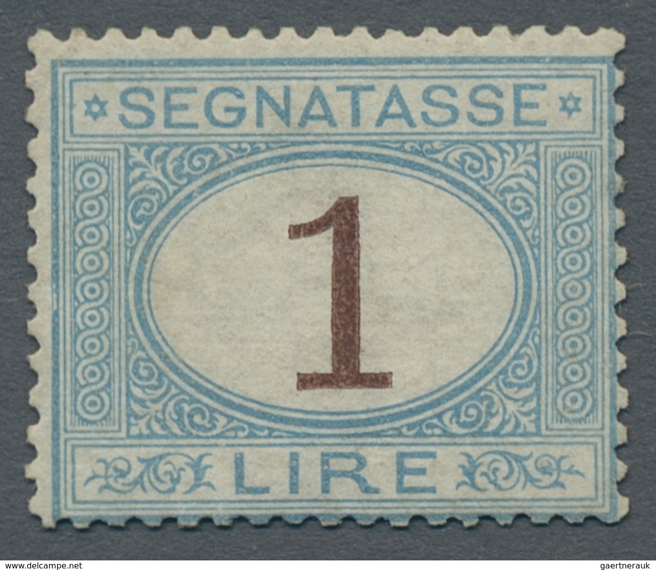 Italien - Portomarken: 1870, "1 L. Blue/brown", In Fresh Color With Above-average Perforation And Or - Postage Due