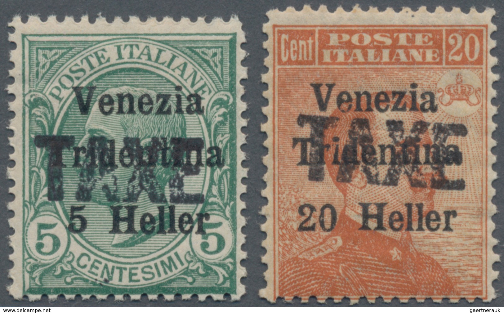 Italienische Besetzung 1918/23 - Trentino: 1918/1919. Italian Difinitives Overprinted " Venezia Trid - Trento