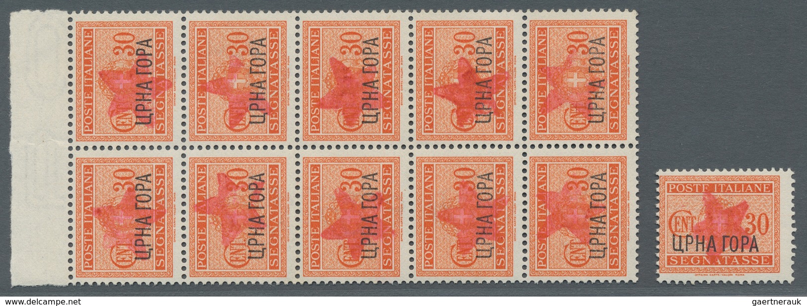 Italienische Besetzung 1941/43 - Montenegro: IVANGRAD (Beran) 1943: Postage Due, "30 C. With Hand-st - Montenegro