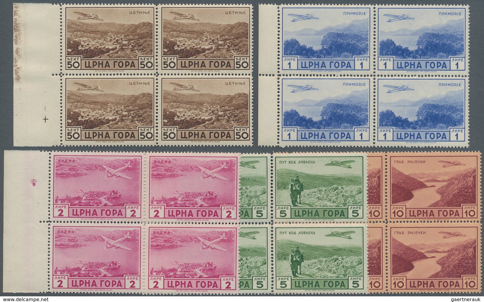 Italienische Besetzung 1941/43 - Montenegro: 1943 (9 May). National Poem Commemoratives. Superb Mint - Montenegro