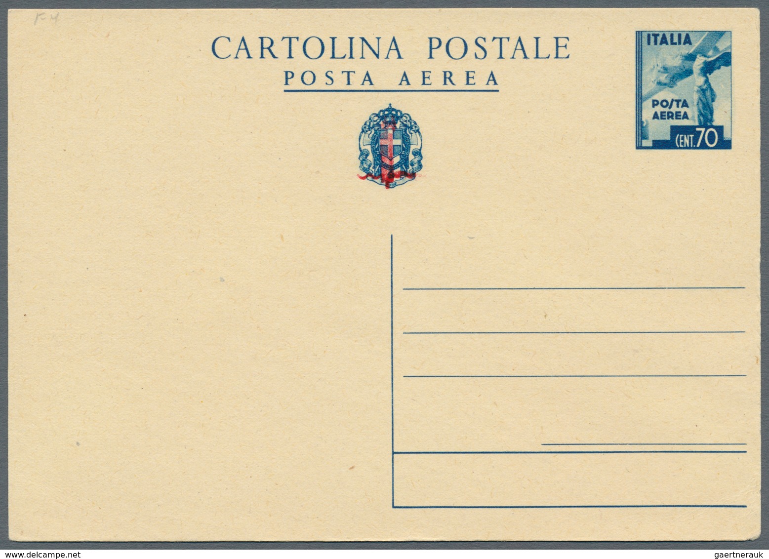 Italien - Ganzsachen: 1943-1945, Air Mail Postal Stationery Cards, Unused, Complete Set Of 6 Cards ( - Postwaardestukken