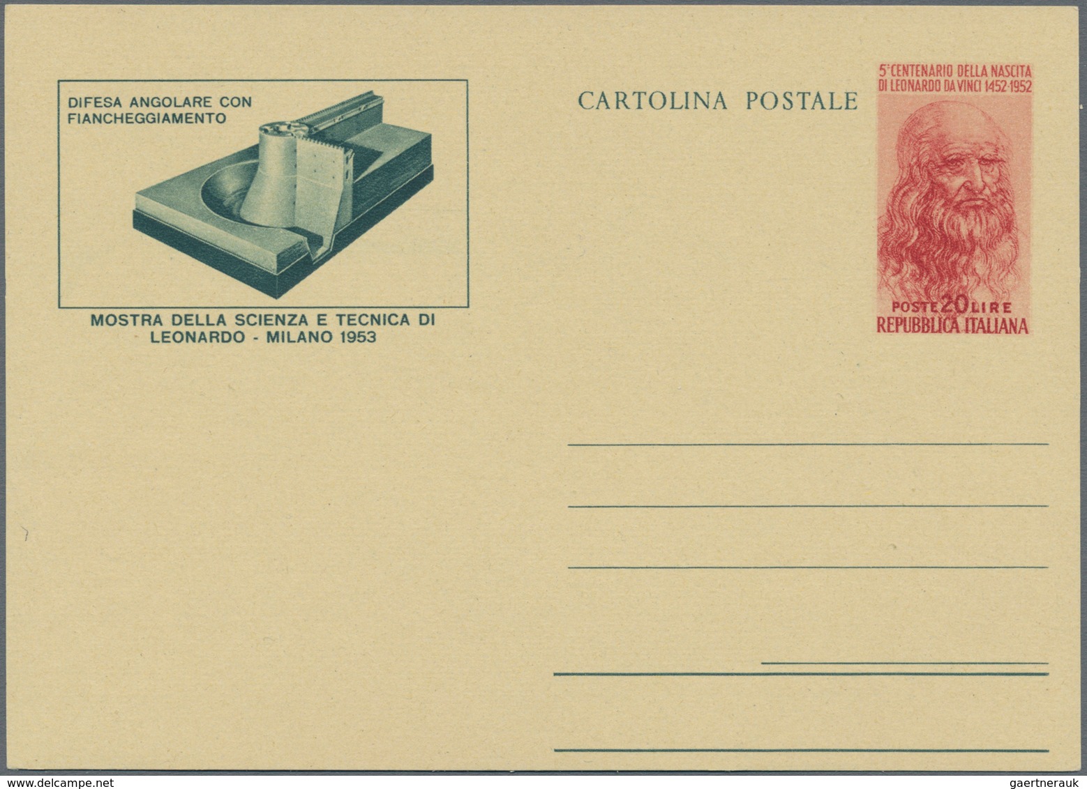 Italien - Ganzsachen: 1946. Mailan Fair For Science And Technics. Superp Unused Set Of Five Postal S - Stamped Stationery