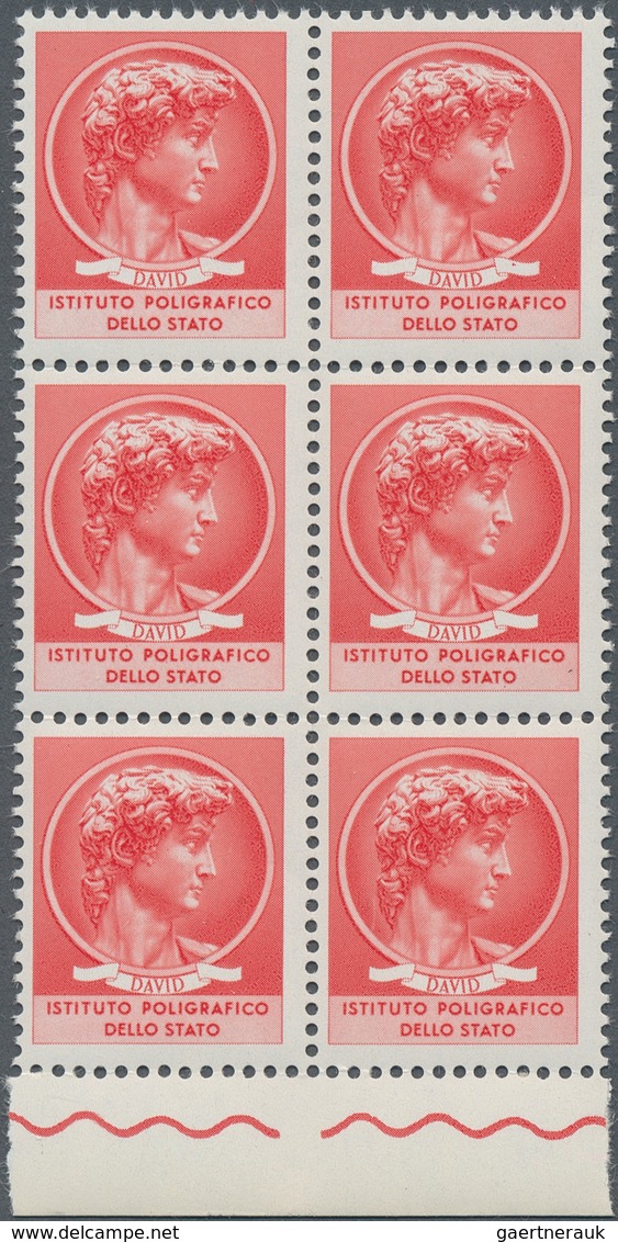 Italien - Besonderheiten: 1963 (ca.), ESSAY Without Denomination In Red Showing ‚DAVID‘ Inscr. ‚Isti - Unclassified