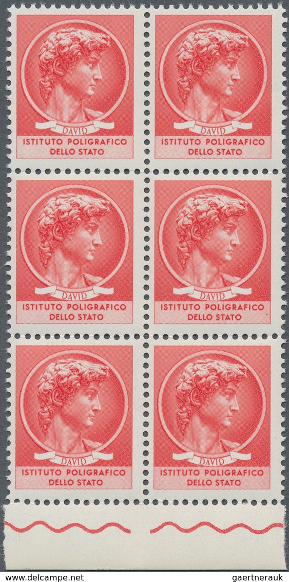 Italien - Besonderheiten: 1963 (ca.), ESSAY Without Denomination In Red Showing ‚DAVID‘ Inscr. ‚Isti - Zonder Classificatie