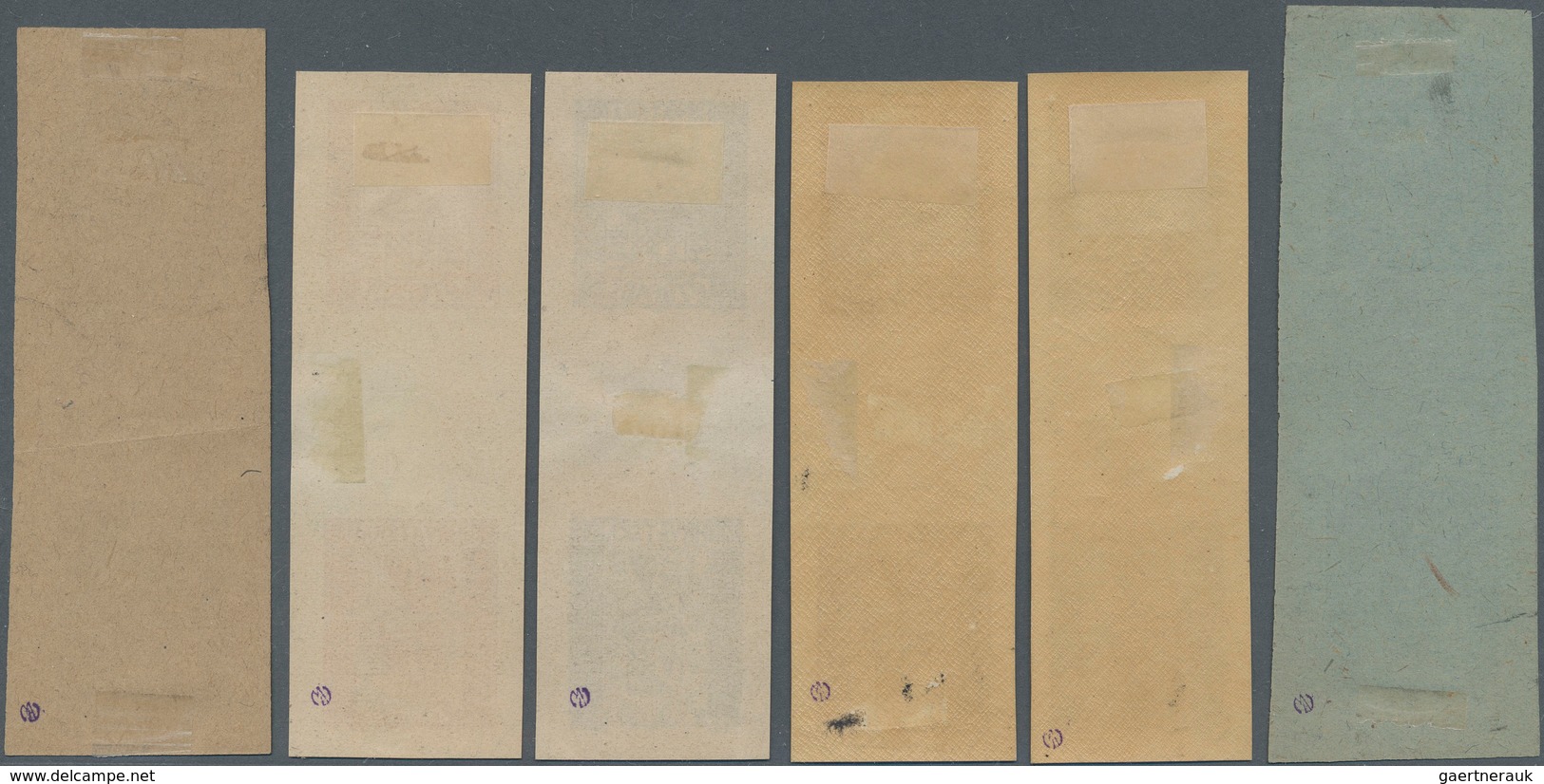 Jugoslawien: 1918, Independence, Group Of Six Imperforate Essays In Vertical Gutter Pairs (=twelve D - Other & Unclassified