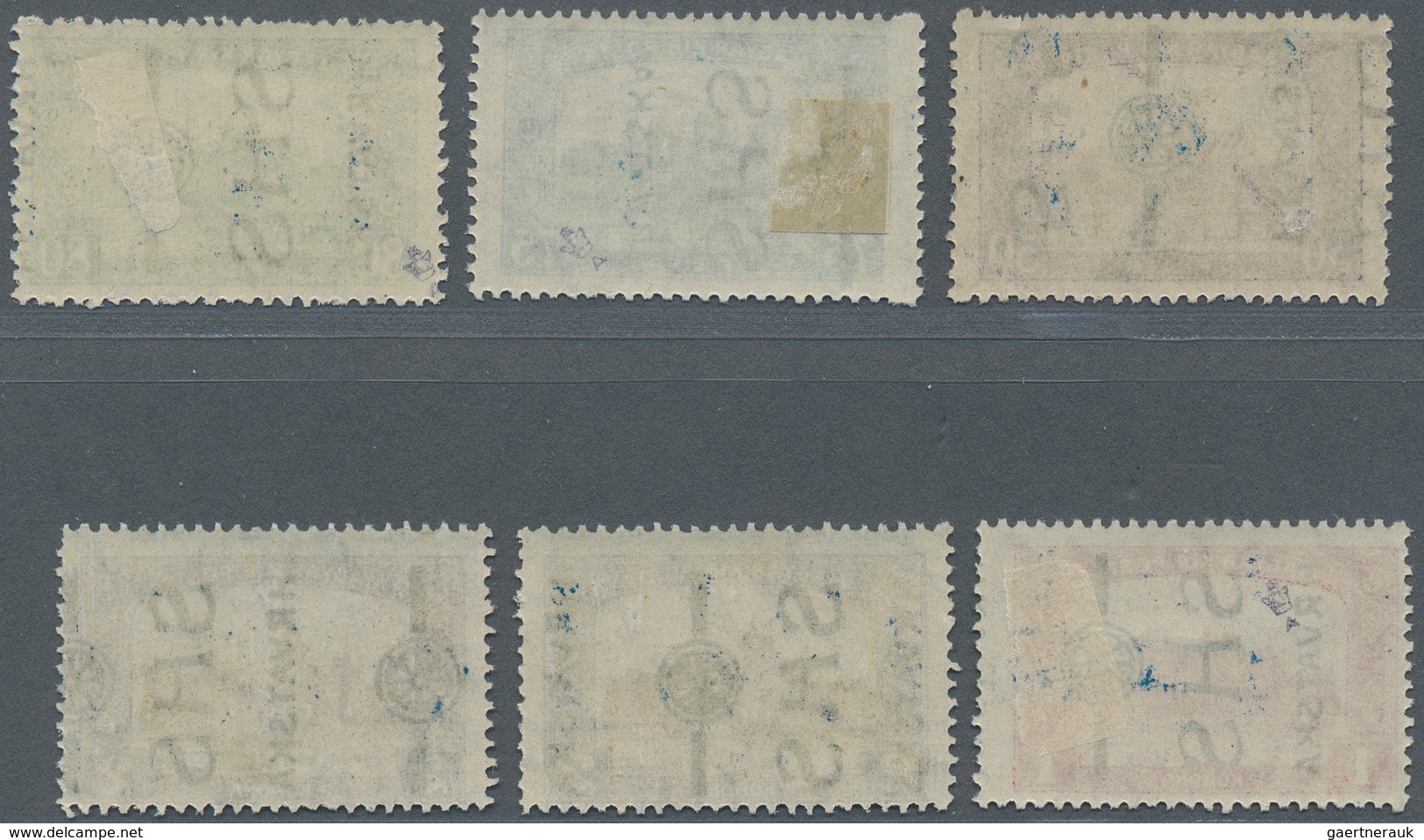 Jugoslawien: 1918. Parliament Provisionals. 50 F Dull Purple, 75f Turquise-blue, 80 F Yellow-green, - Other & Unclassified