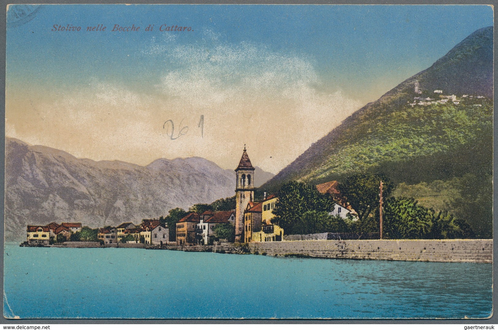 Jugoslawien: 1919. Colourful "Cattaro Bay" Postcard Registered To ZALEC Near CELJE (Slovenia) Franke - Other & Unclassified