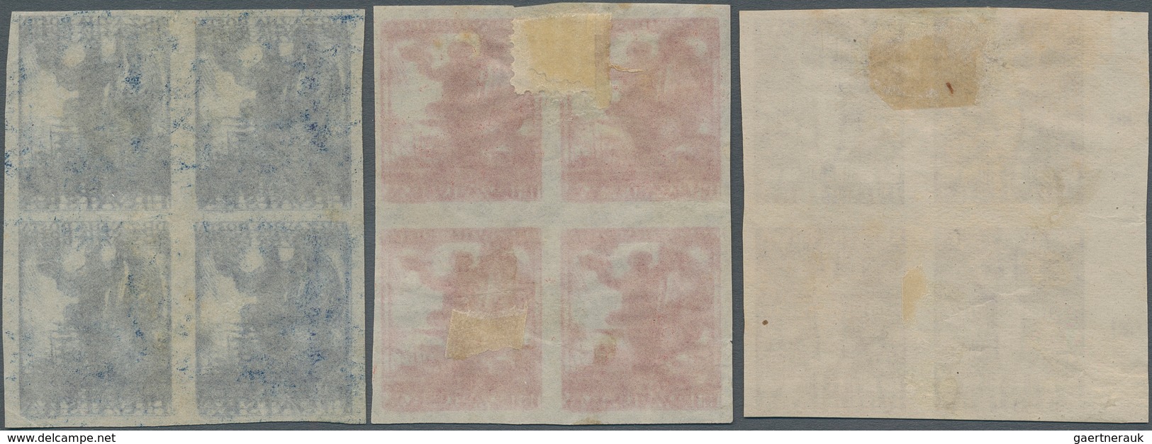 Jugoslawien: 1919. Allegories Of Freedom ("Angel Of Peace" & "Sailor With Standard"). 3 F Mauve, 10 - Other & Unclassified