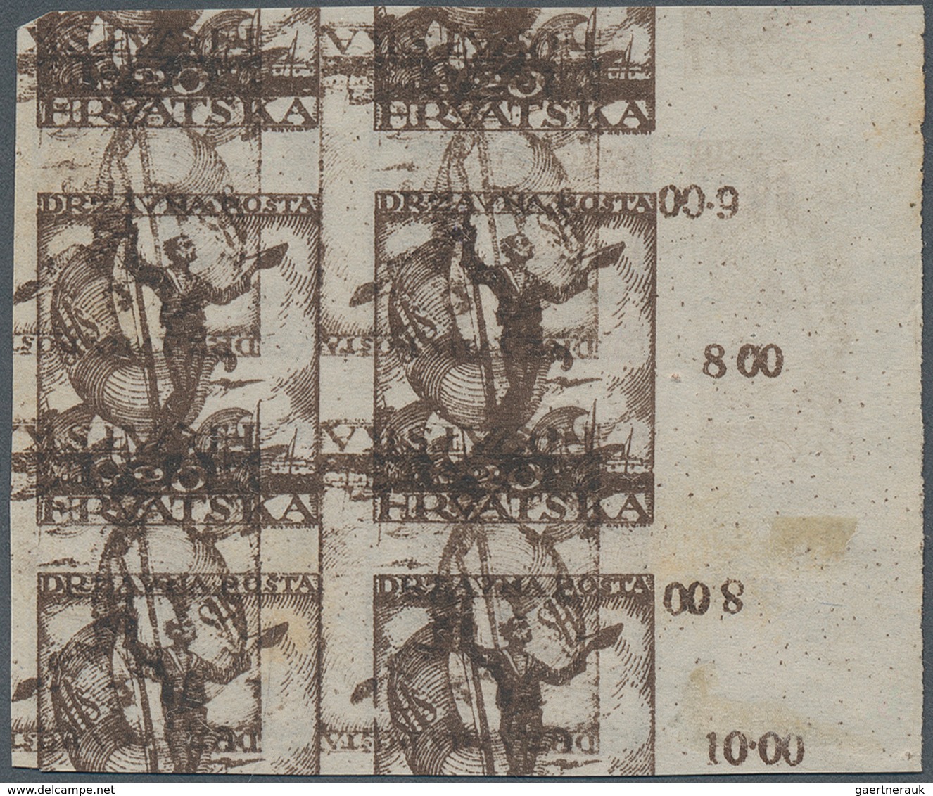 Jugoslawien: 1919. "Allegories Of Freedom" Definitives ("Sailor Witth Standard"). 20 F Brown, IMPERF - Other & Unclassified