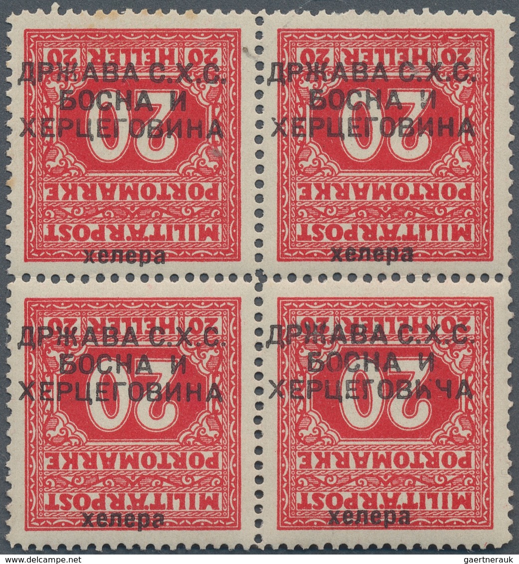 Jugoslawien - Portomarken: 1918 (20 Dec). Provisional Postage Dues. Last Bosnian P. Dues Of 1916-191 - Strafport
